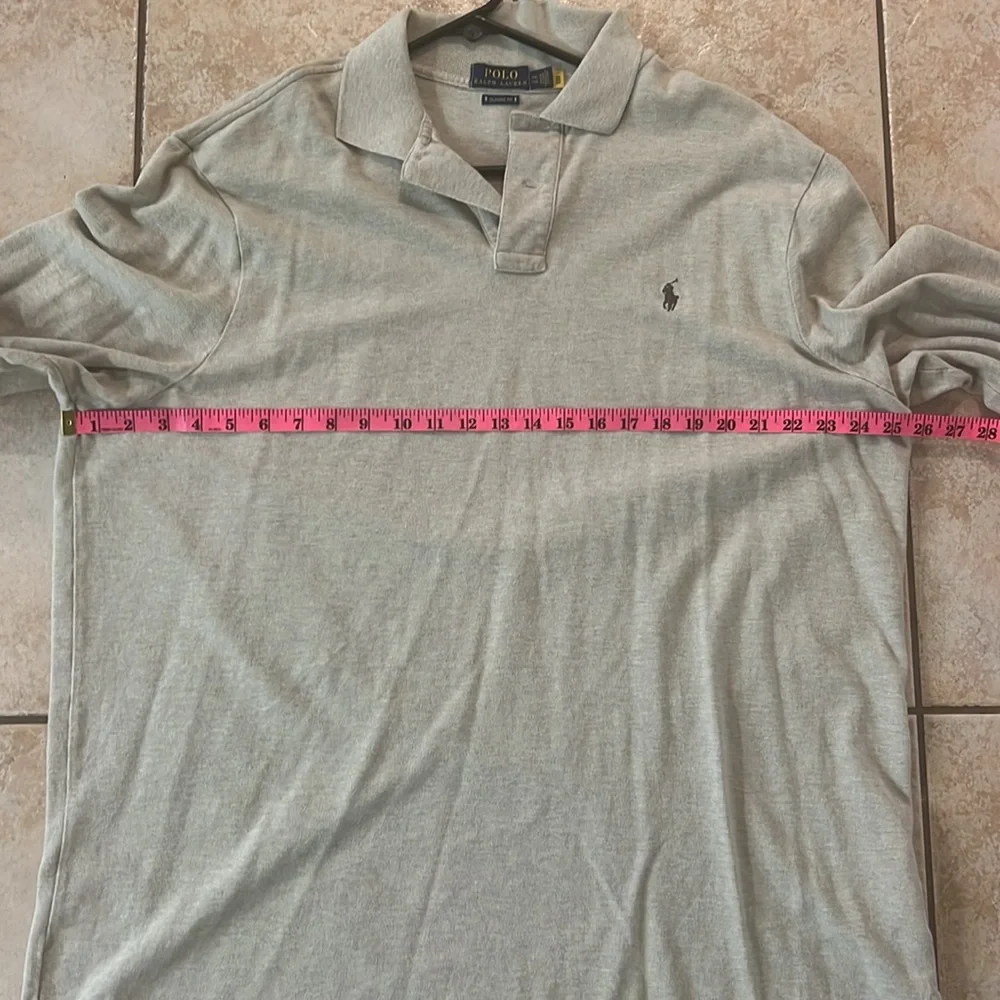 Polo by Ralph Lauren Men's Oatmeal‎ Beige Long Sleeve Shirt Classic Fit, XXL